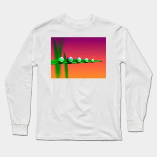 Water Drops on Grass Long Sleeve T-Shirt